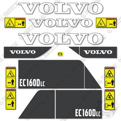 Fits Volvo EC160DLC Decal Kit Excavator