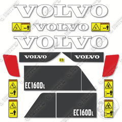 Fits Volvo EC160DL Decal Kit Excavator