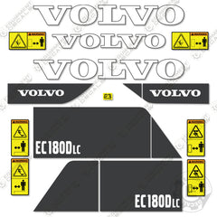 Fits Volvo EC180DLC Decal Kit Excavator