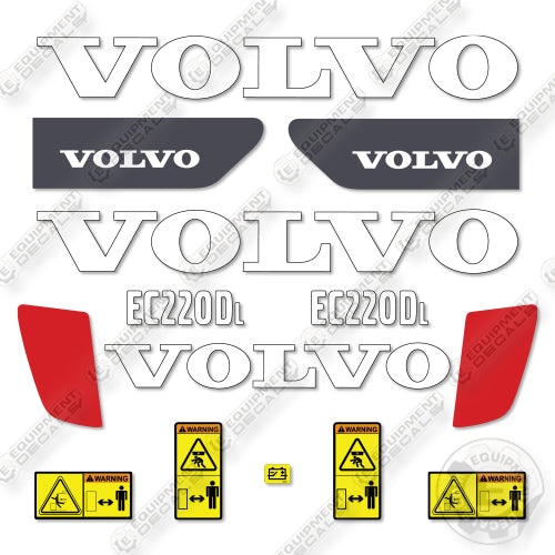 Volvo EC220DL Decal Kit Hydraulic Excavator - Aftermarket Kit