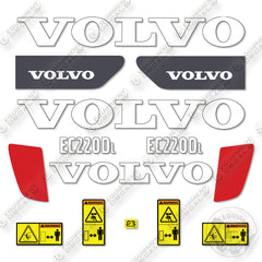 Volvo EC220DL Decal Kit Hydraulic Excavator - Aftermarket Kit