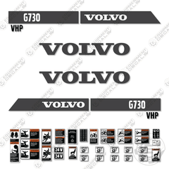 Fits Volvo G730 VHP Decal Kit Motor Grader