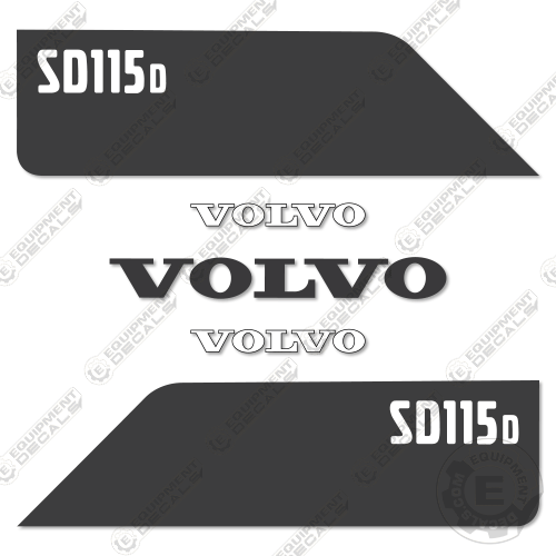 Fits Volvo SD115D Decal Kit Soil Compactor Roller