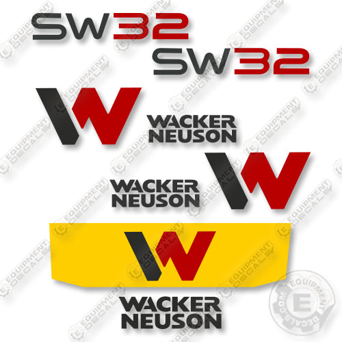 Wacker Neuson SW32 Decal Kit Skid Steer -Aftermarket Kit