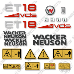 Fits Wacker Neuson ET18 Decal Kit Mini Excavator
