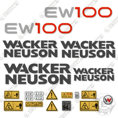 Fits Wacker Neuson EW100 Decal Kit Excavator (2014 - 2020)