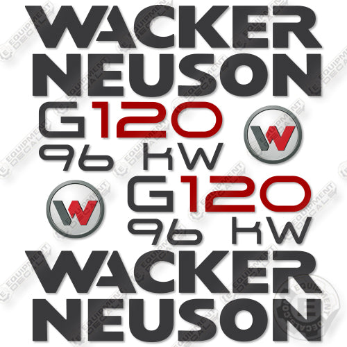 Fits Wacker Neuson G120 96KW Decal Kit Generator