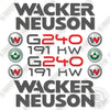 Image of Fits Wacker Neuson G240 191KW Decal Kit Generator