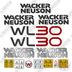 Wacker Neuson WL30 Decal Kit Articulated Wheel Loader- Aftermarket Kit