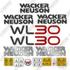 Image of Wacker Neuson WL30 Decal Kit Articulated Wheel Loader- Aftermarket Kit
