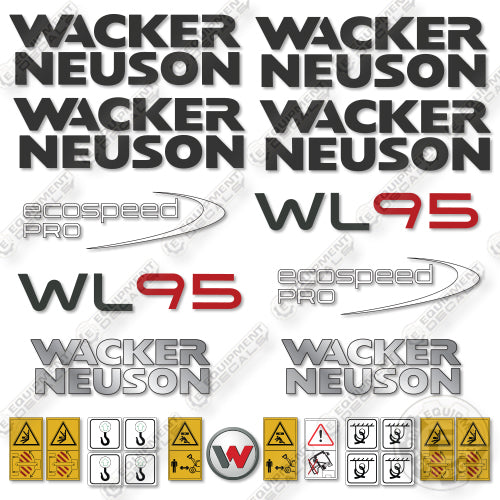 Fits Wacker Neuson WL95 Decal Kit Wheel Loader