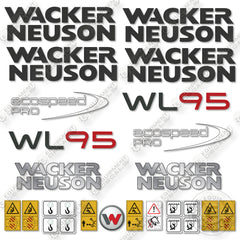 Fits Wacker Neuson WL95 Decal Kit Wheel Loader