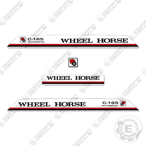 Fits Wheel Horse C-165 Decal Kit Riding Mower