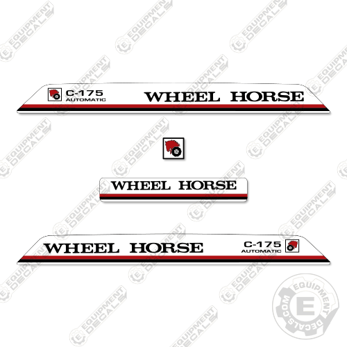 Fits Wheel Horse C-175 Decal Kit Riding Mower