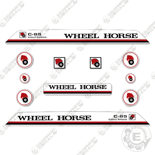 Fits Wheel Horse C-85 Decal Kit Riding Mower
