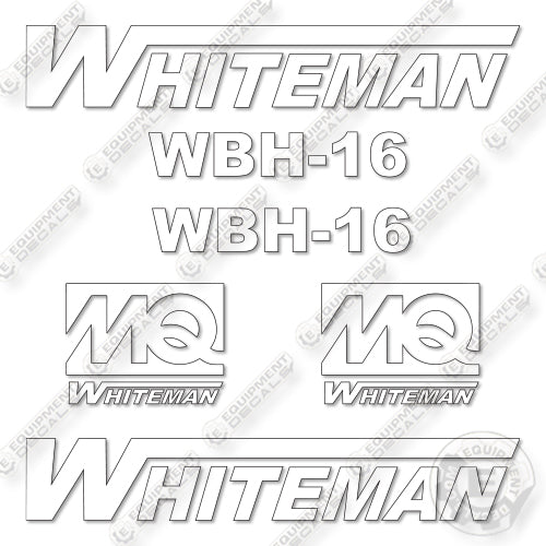 Whiteman WBH-16 Decal Kit Concrete Buggy- Aftermarket Kit