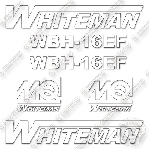 Whiteman WBH-16EF Decal Kit Concrete Buggy- Aftermarket Kit