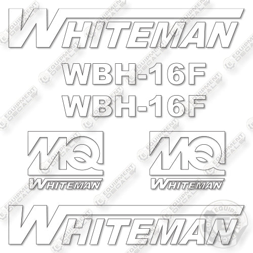Whiteman WBH-16F Decal Kit Concrete Buggy- Aftermarket Kit
