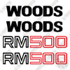 Image of Woods RM500 Decal Kit Rotary Mower- Aftermarket Kit