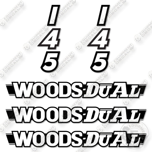 Fits Woods Dual 145 Decal Kit Tractor
