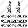 Image of Fits Woods Dual 145 Decal Kit Tractor