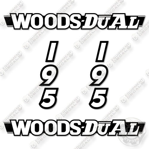 Fits Woods Dual 195 Style 1 Decal Kit Tractor