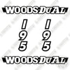 Image of Fits Woods Dual 195 Style 1 Decal Kit Tractor