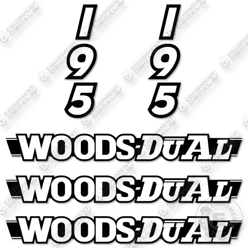 Fits Woods Dual 195 Style 2 Decal Kit Tractor
