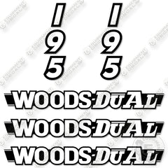 Fits Woods Dual 195 Style 2 Decal Kit Tractor