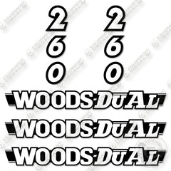 Fits Woods Dual 260 Decal Kit Tractor