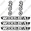 Image of Fits Woods Dual 260 Decal Kit Tractor