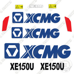 Fits XCMG XE150U Decal Kit Excavator