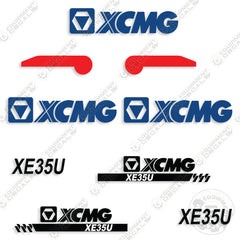 Fits XCMG XE35U Decal Kit Mini Excavator