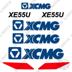 Fits XCMG XE55U Decal Kit Mini Excavator