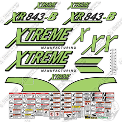 Fits Xtreme XR843-B Decal Kit Telehandler