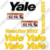 Image of Fits Yale Veracitor 80VX Decal Kit Forklift