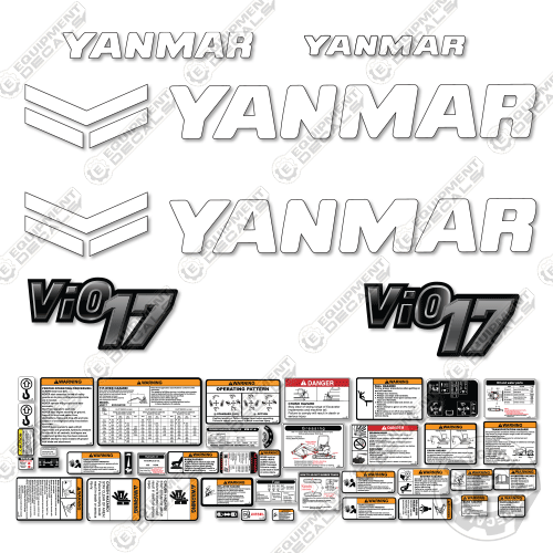 Fits Yanmar Vio 17 Decal Kit Mini Excavator - 2022
