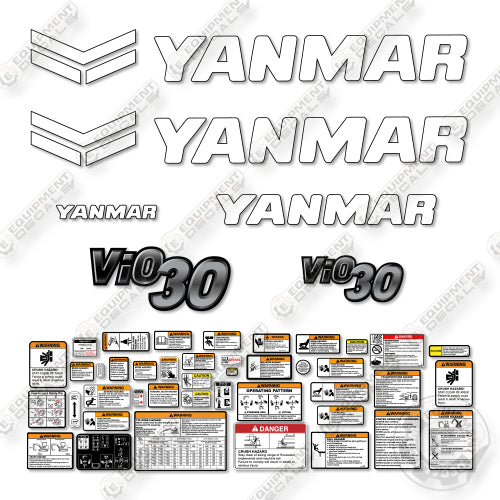 Yanmar Vio30-6B Decal Kit Excavator- Aftermarket Kit