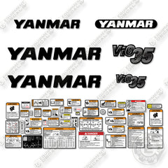 Fits Yanmar Vio 35-6 Decal Kit Mini Excavator