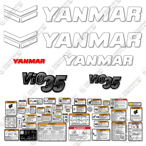 Fits Yanmar Vio 35-6a Decal Kit Mini Excavator