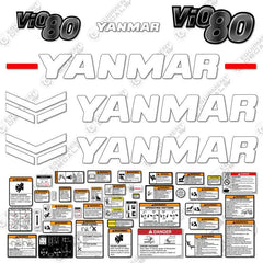 Fits Yanmar Vio 80-1a Decal Kit Midi Excavator