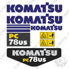 Fits Komatsu PC78US Decal Kit Excavator