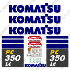 Fits Komatsu PC350LC-10 Decal kit Excavator