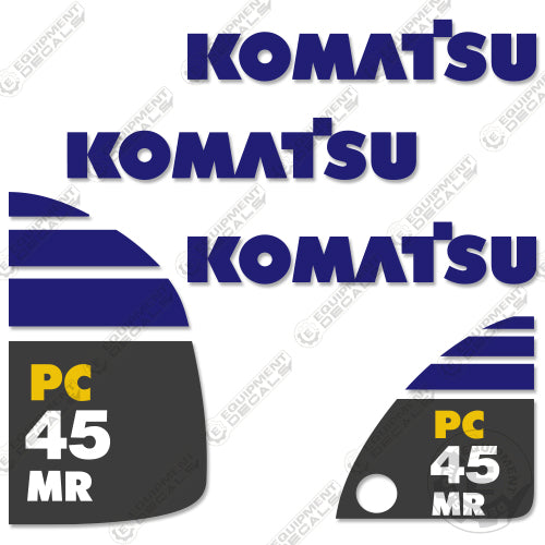 Fits Komatsu PC45MR-3 Decal Kit Mini Excavator