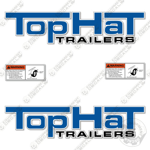 Fits Tophat Trailers Decal Kit (Set of 2) Flatbed Trailer 18"