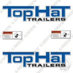 Fits Tophat Trailers Decal Kit (Set of 2) Flatbed Trailer 18"