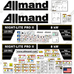 Fits Allmand Night Light Decal Kit Light Tower