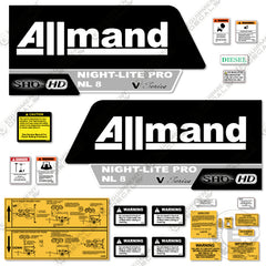 Fits Allmand Night Light Pro NL8 Decal Kit Light Tower