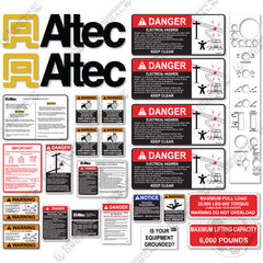 Fits Altec AT40C  Decal Kit With Safety Stickers - Boom Truck