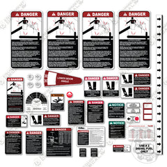 Fits Altec L37M Decal Kit Safety Stickers - Bucket Truck